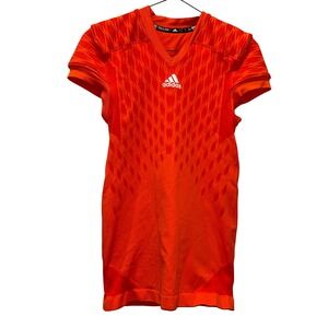 Adidas Men's Techfit Primeknit Football Jersey Large Orange Climacool‎ sz L
